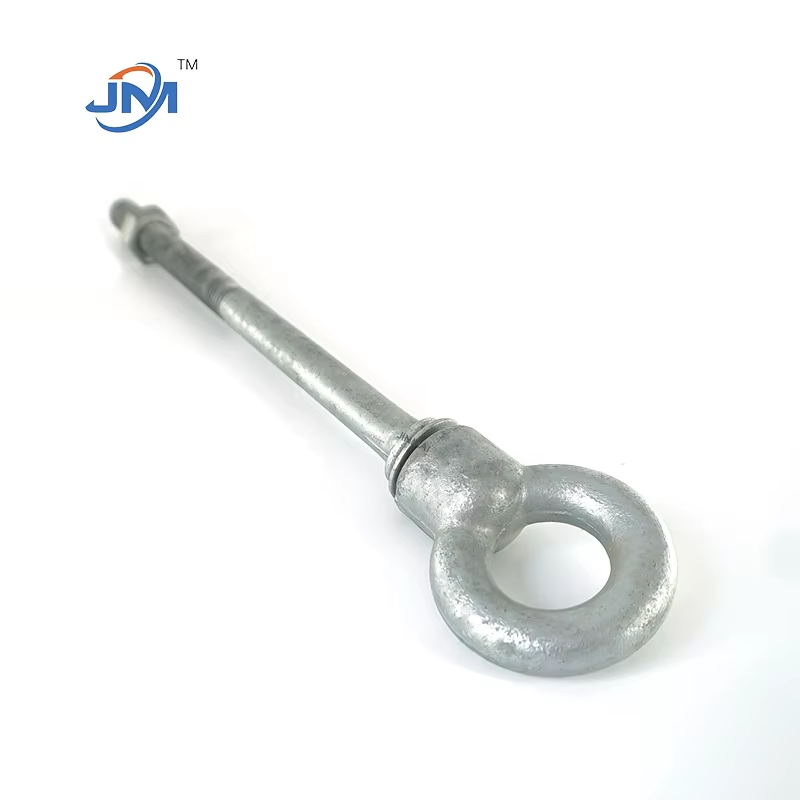 hot dip galvanized hang round eye bolt with nuts and washers 