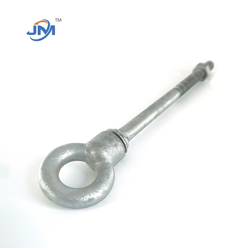 hot dip galvanized hang round eye bolt with nuts and washers 