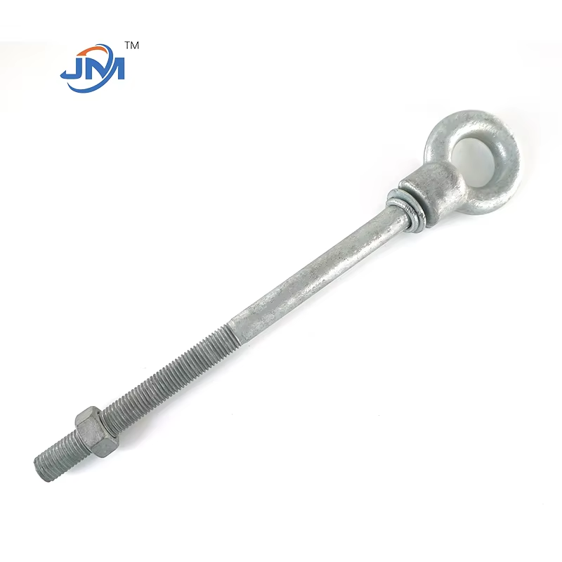 hot dip galvanized hang round eye bolt with nuts and washers 