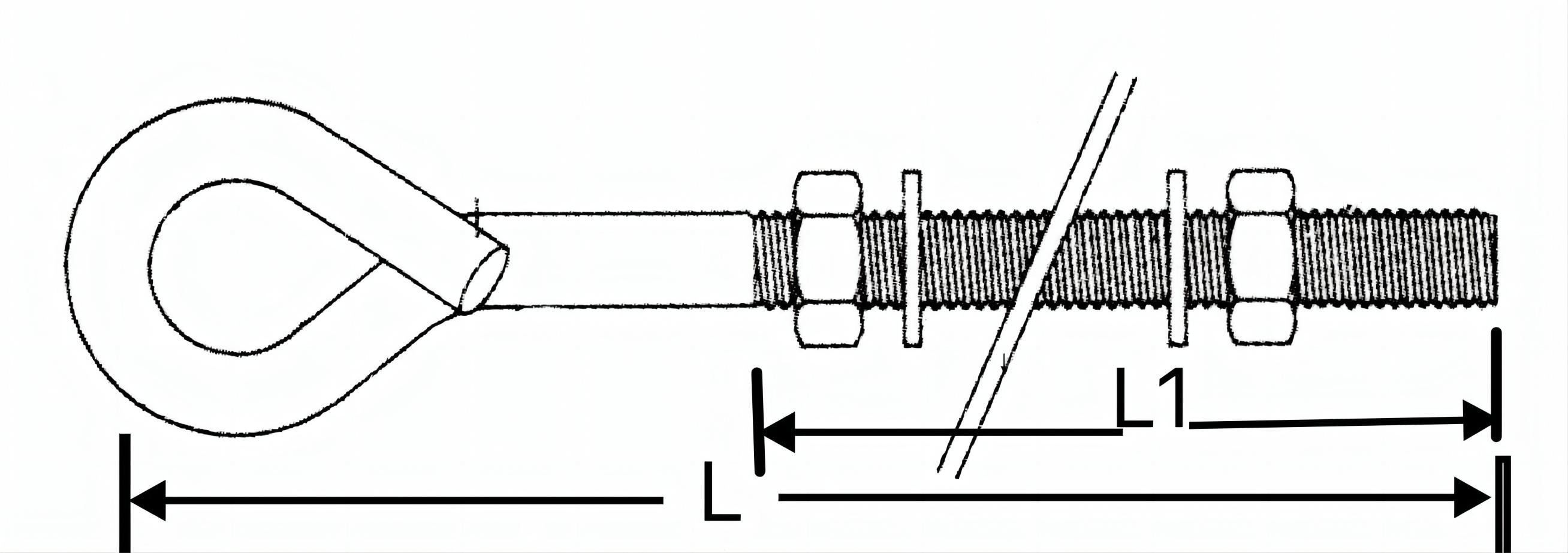 Galvanized pigtail eye hook bolt manufacturer supply