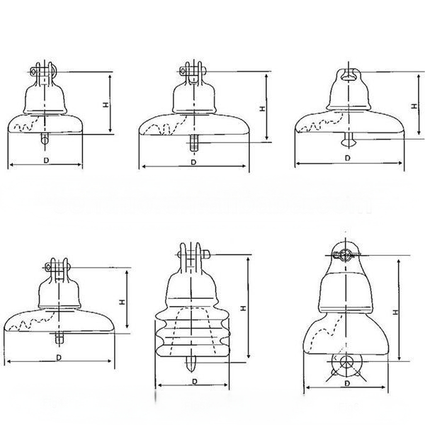 11kv Porcelain Clevis Type Suspension Insulators ANSI 52-1 